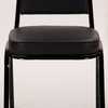 Atlas Commercial Products Trapezoidal Back Stacking Banquet Chair, 2.5" Thick Seat, Black Frame BC9BKVYL